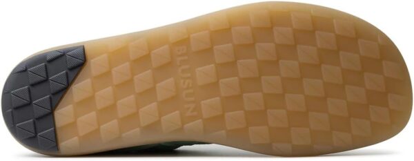 BLUSUN Schnürhalbschuhe Damen grün Velour Leder Barfuss-2