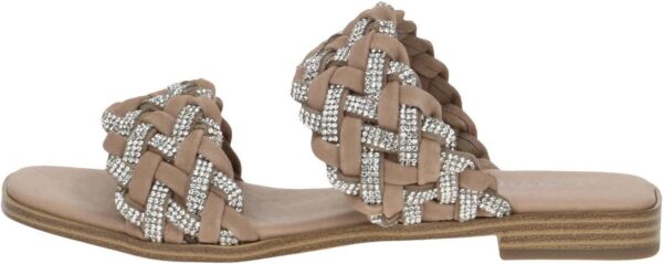 CAPRICE Damen Pantolette Flach Leder bequem Bark Crystal-3