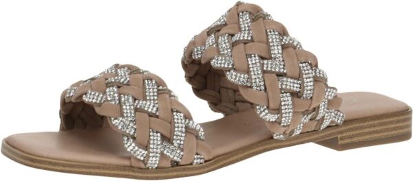 CAPRICE Damen Pantolette Flach Leder bequem Bark Crystal-0