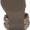 CAPRICE Damen Pantolette Flach Leder bequem Bark Crystal-4