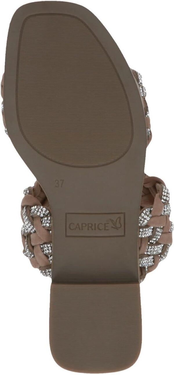CAPRICE Damen Pantolette Flach Leder bequem Bark Crystal-4