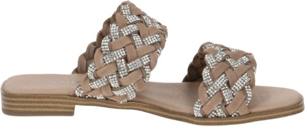 CAPRICE Damen Pantolette Flach Leder bequem Bark Crystal-2