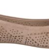 CAPRICE Damen Ballerinas Leder Lochmuster Memory Fußbett-2