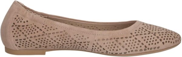 CAPRICE Damen Ballerinas Leder Lochmuster Memory Fußbett-2