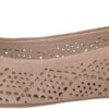 CAPRICE Damen Ballerinas Leder Lochmuster Memory Fußbett-3