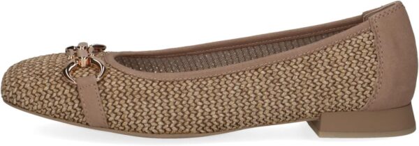 Caprice Damen Ballerinas Bast Elegant Leder Textil MEMOTION-4