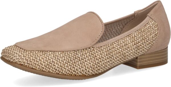 CAPRICE Damen Slipper Elegant Flach Leder Textil Memory-0