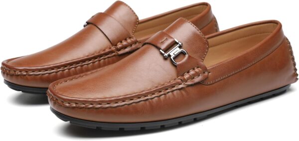 DECARSDZ Herren Penny Loafers Slip On Schuhe PU Leder Casual-2