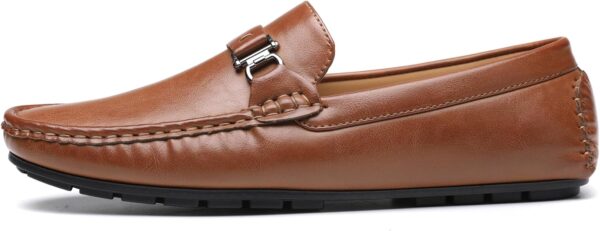 DECARSDZ Herren Penny Loafers Slip On Schuhe PU Leder Casual-1