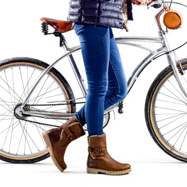 Panama Jack Biker Boots Damen warm gefüttert Halbschaft