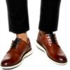 Ted Baker Herren Oxford Schuhe Leder Cognac Schnürhalbschuhe