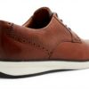 Ted Baker Herren Oxford Schuhe Leder Cognac Schnürhalbschuhe