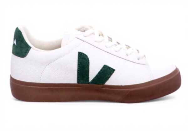 Veja CampoSneaker Herren chromfrei Leder Sneaker White Bark