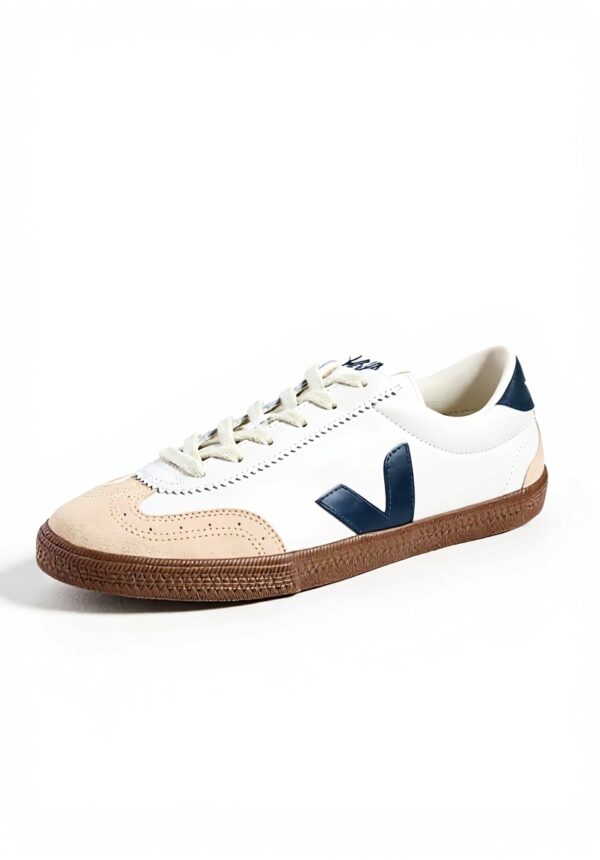 Veja Herren Sneaker Weiß Bootsbark Volley Leder