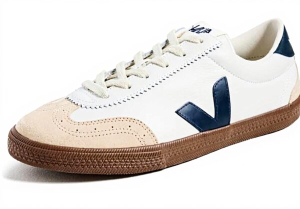 Veja Herren Sneaker Weiß Bootsbark Volley Leder