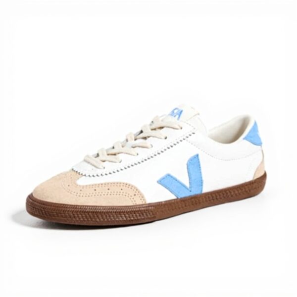 Veja Volley Sneaker Damen Weiß Aqua Bark organisch Leder