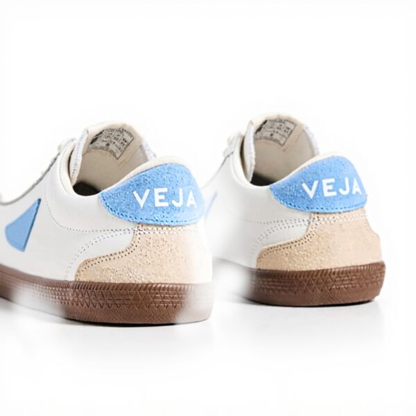 Veja Volley Sneaker Damen Weiß Aqua Bark organisch Leder