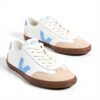 Veja Volley Sneaker Damen Weiß Aqua Bark organisch Leder
