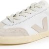 Veja Sneaker Damen Weiß Natur Leder Volley Gummisohle-0