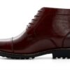 CALTO Mens Boots Genuine Leather Brogue Style Ankle High