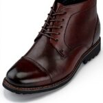 CALTO Mens Boots Genuine Leather Brogue Style Ankle High