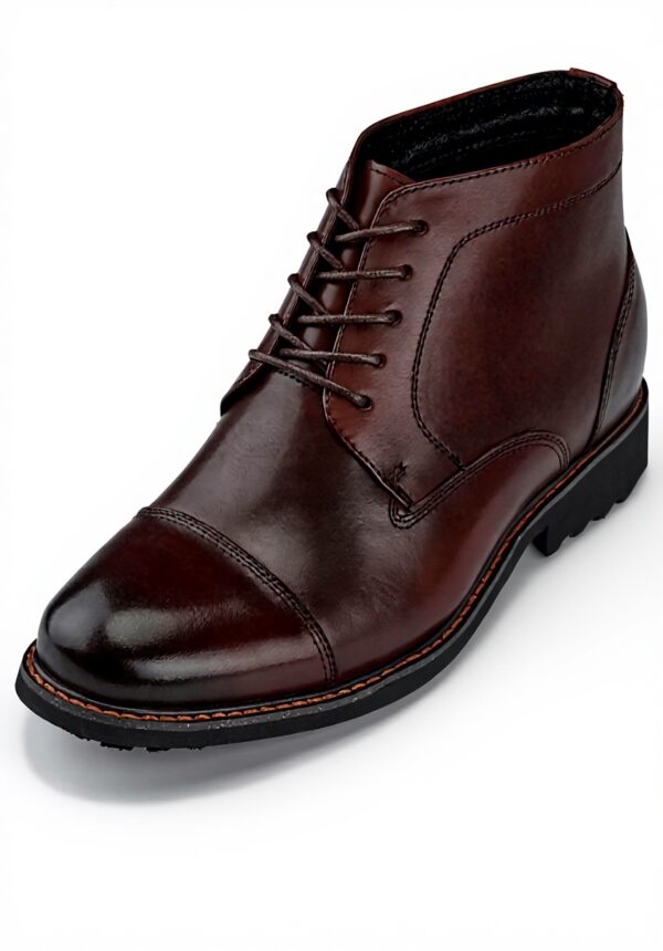 CALTO Mens Boots Genuine Leather Brogue Style Ankle High