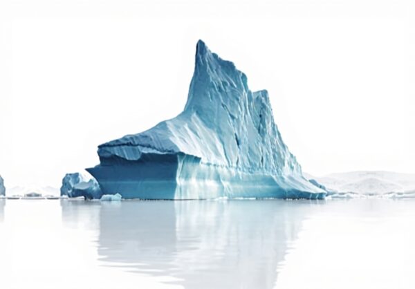 Icebergs Küchen Abtropfmatte bedruckt Polyester saugfähig