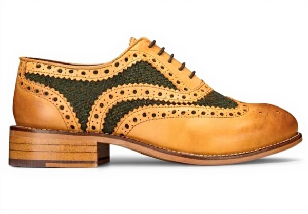 London Brogues Herren Schuhe Leder Tweed Vintage Gatsby