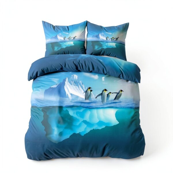 Bettwäsche Set Generic Blau Mikrofaser Atmungsaktiv