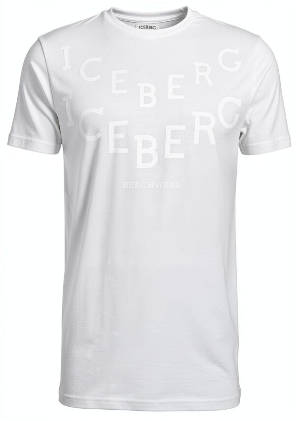 Iceberg T-Shirt Herren Logo Baumwolle Elasthan Weiß XL
