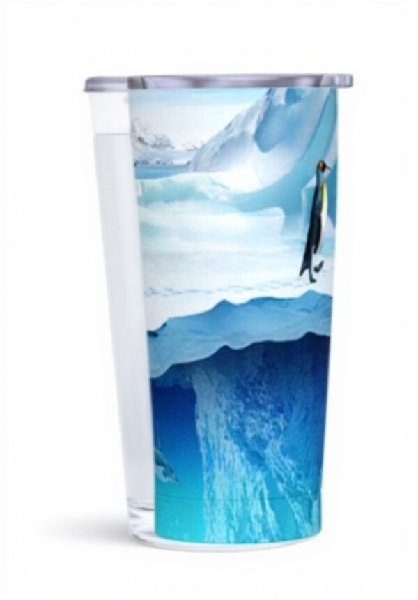 Pinguin Thermoskanne Edelstahl 590 ml Auto Reise Trinkbecher